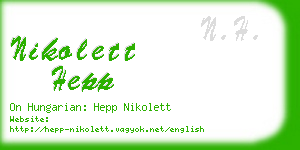 nikolett hepp business card
